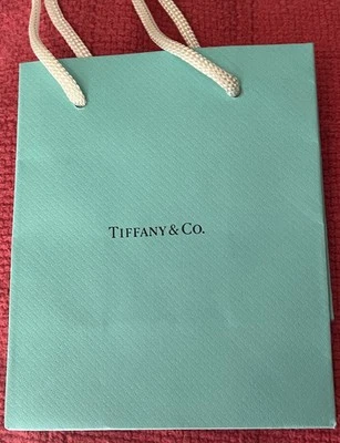Tiffany & Co.  6" x 5" x 3" Small Blue Paper Shopping Jewelry Accessory Gift Bag - Image 1 of 3