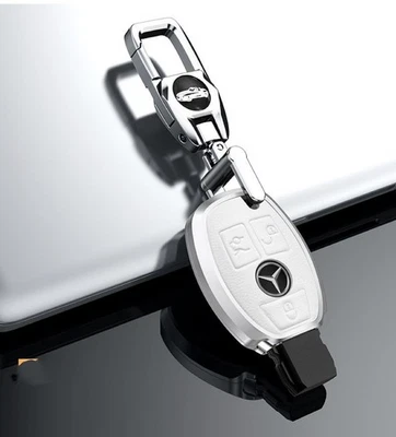 Leather Protection Key Fob Case Cover Shell for Mercedes Benz GLC CLS C E S Vito - Image 1 of 2