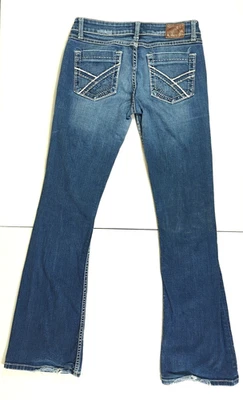 BKE Sabrina Women's Jeans Size 29x33.5 Bootcut Stretch Dark Blue Low Rise Buckle - Image 1 of 4