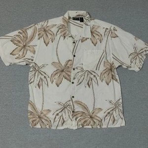 OP Sport Hawaiian Shirt Men's Large Short Sleeve Button Palm Trees Ocean Pacific - Picture 1 of 7