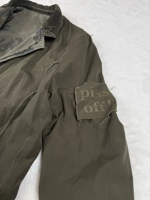 Chaqueta Militar Reversible Triple Five Soul Bordada Piss Off Parche Talla L Foto 1 de 4