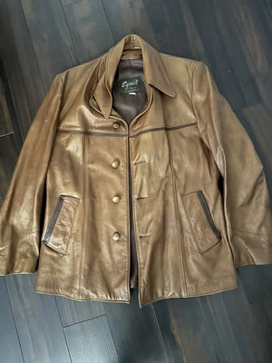esprit leather jacket — 第 1/4 张图片