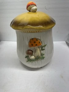 Fröhliche Pilze Keksdose 10 3/4" hoch in Orig Box Sears Rehbock Neu Offene Box - Bild 1 von 17