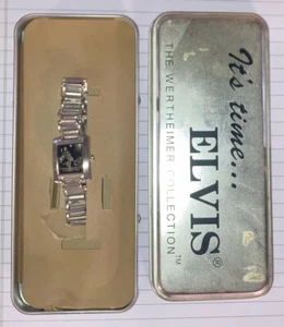 Elvis Presley Watch The Wertheimer Collection w/Original Tin Box Rare Face! - Picture 1 of 3