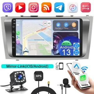 For Toyota Camry 2007-2011 Car Stereo Radio Android 13 Apple CarPlay GPS WiFi FM - Foto 1 di 15