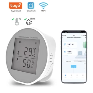 Tuya Zigbee Temperatur Feuchtigkeit Sensor LCD Bildschirm Innen Hygrometer Thermometer - Bild 1 von 7