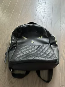 Black Cat Face BackPack Unbranded Quilted Front School Halloween Bag Travel - Picture 1 of 23