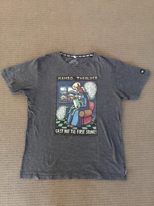Mambo Theology Vintage Shirt Dark Grey Size XL Short Sleeve Cotton RARE - Picture 1 of 7