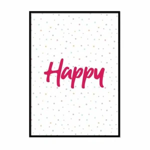 Happy Home Gerahmte Kunst Minimalistischer Druck Mode Zimmer Dekor Poster - Bild 1 von 4