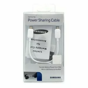 Samsung EP-SG900U Power Sharing Cable for Micro-USB Devices, White - Picture 1 of 3