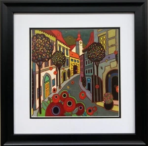 Darlene Kulig "Praga Old City Walk" Enmarcado Personalizado Nueva Impresión Artística Canadiense - Imagen 1 de 3