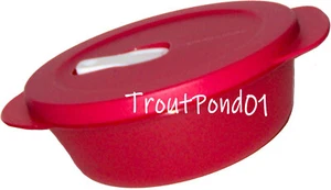 Tupperware Crystalwave Microwave 2.5 Cup Cherry Red Bowl New - Picture 1 of 3