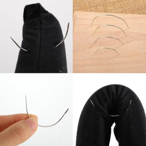 4x Stainless Steel Sewing Curved Needle For Repair Carpet Leather Canvas Tools - Picture 1 of 13