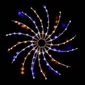 Weihnachtsspinnerlicht Silhouette Blinkfenster Licht Spirale 96 LED Leuchten - Bild 1 von 6