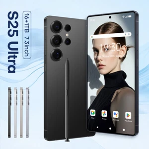 Teléfono inteligente desbloqueado S25 Ultra 5G teléfono Android 6,8" doble SIM teléfono celular 16 GB + 1 TB - Imagen 1 de 22