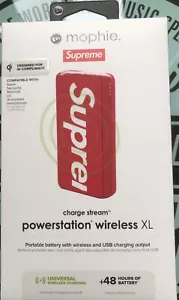 Supreme Mophie Charge Stream Power-station XL!!!!!!!!!!!Red!!!!BNIB!!!!!!!!!!!!! - Picture 1 of 2