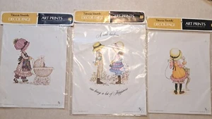 Patricia Nimocks Decoupage Kunstdrucke Sunbonnet Girls 1974 Vintage Neu in Verpackung - Bild 1 von 4
