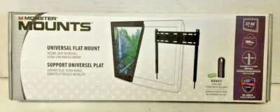 NEW Monster Mounts 132863-00 Universal Flat TV Mount 27" - 46" 100 lbs. Black - Image 1 of 2