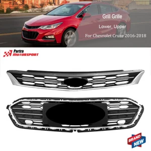 Parachoques delantero estilo panal parrilla superior e inferior para Chevrolet Cruze 2016-2018 - Imagen 1 de 8