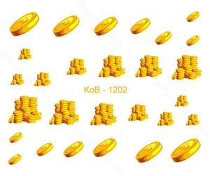 Nail Art Water Transfer Sticker St.Patrick 's Day Gold Coins KoB-1202 - Picture 1 of 2