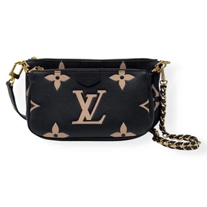 LOUIS VUITTON MULTI POUCHETTE ACCESSORIES MONOGRAM BAG BLACK / BEIGE RRP£2230 - Picture 1 of 18
