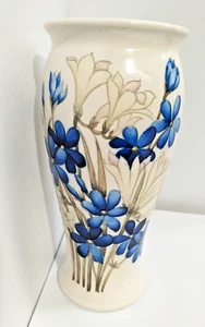 Stunning Rare Vintage Moorcroft Salt Glaze Vase Spring Flowers - fine cond - AF - Picture 1 of 13