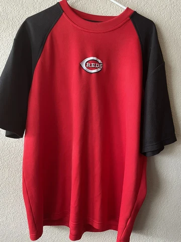 Men’s Cincinnati Reds Short Sleeve Shirt XL Red & Black - MLB Baseball Licensed Cover
