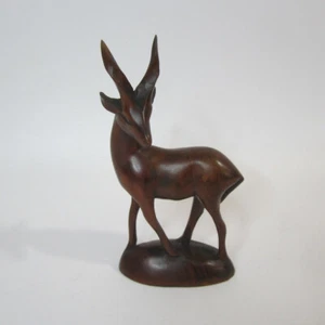 Handgeschnitzt 6 Zoll Ebenholz Holz Impala Antilope Hirsch Gazelle Nairobi Kenia MCM - Bild 1 von 8