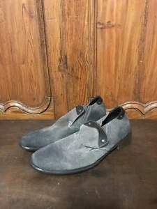 Mens Bacco Bucci Italy Designer Grey Suede Slip on Loafers Shoes Size 9 - Picture 1 of 7