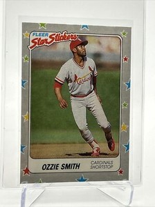 1988 Fleer Star Stickers Ozzie Smith Baseball Card #120 NM-MT FREE SHIPPING