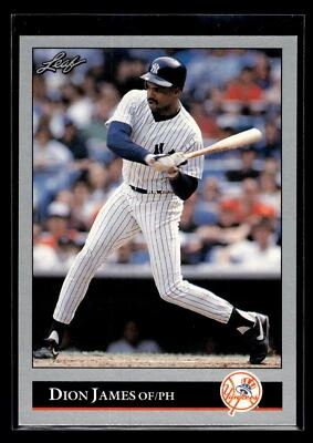 1992 Leaf Baseball #365 Dion James Mint+ New York Yankees - Image 1 of 2