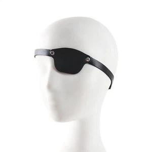 Pirate Eye Patch Captains Eye Mask Vintage Adjustable PU Left Eye Single Eye - Picture 1 of 12