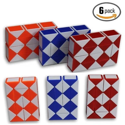 Speed Cube Magic Snake Ruler Twist Puzzle 24 Wedges Twist Toys 6 Pack! - Image 1 of 4