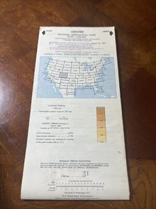 Denver Sectional Aeronautical Chart 1971 Map Wall Hanging Retro Art Pilots - Picture 1 of 4