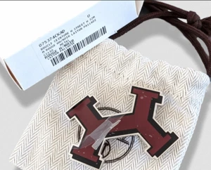 Hermes [57] Red Lacquered Enamel & Palladium STREET Belt Buckle H 32mm, NIB! - Picture 1 of 4