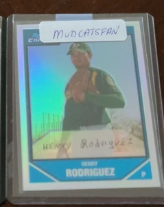 2007 Bowman Chrome HENRY RODRIGUEZ Refractor /500 Rookie RC BC121 A's - Picture 1 of 2