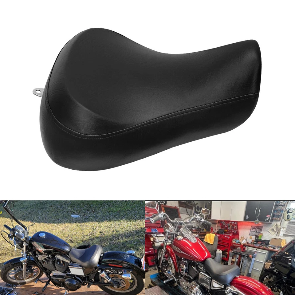 Black Front Driver Rider Solo Seat for Harley Sportster XL 883 1200 1983-2003 — 第 1/4 张图片