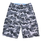 Levi's Cargo Shorts Youth Boys Size 20 Reg Gray Camo Falt Front Casual Army