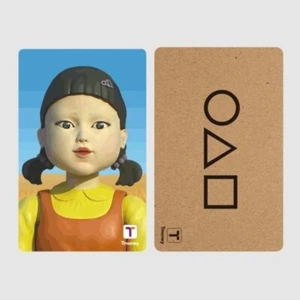 Juego de calamares Corea Tmoney tarjeta de transporte Younghee diseño de tarjeta de visita - Imagen 1 de 3