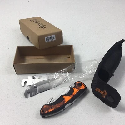 NUEVO Cuchillo de Bolsillo Elk Ridge ER-9420C Buck Caza 3 Hojas de Acero Inoxidable Combinación Foto 1 de 4