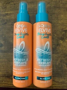 LOREAL PARIS ELVIVE DREAM LENGTHS CURLS REFRESH&RESHAPE LEAVE-IN SPRAY 2 - Pack - Picture 1 of 2