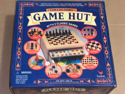 Collectors Game Hut by Cardinal ~ 8 classic games  Set NOS. for ages 6 and up - Image 1 of 4