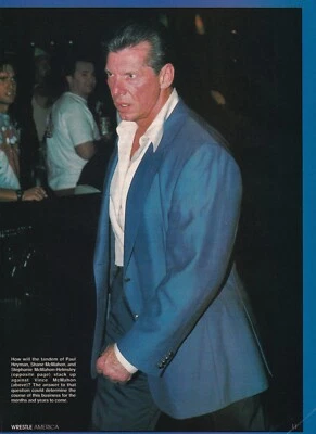 Страница журнала Vince McMahon Kurt Angle 8x10 Pro Wrestling WWE NWA - Изображение 1 из 3