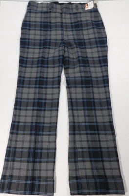 NWT Vtg Deadstock Liberty Scene Jeans Plaid Flare Pants Unisex Size He 40 She 18 - Image 1 of 4