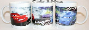 ONE Disney CARS Ceramic Coffee Mug Drift Crew Lightning McQueen DJ 10 OZ. NEW - Picture 1 of 4