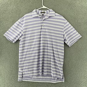Peter Millar Summer Comfort Men's M Striped S/S Polo Shirt TEXAS GOLF ASSOC - Picture 1 of 14