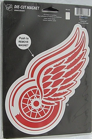 NHL Detroit Red Wings 7 1/2" by 5 1/2" Auto Die-Cut Magnet by WinCraft Cover