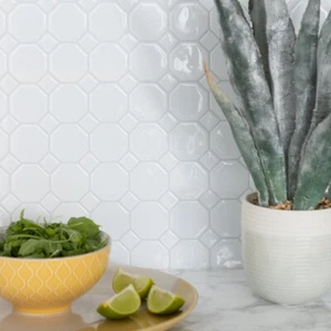 Pegatina de azulejos octágono 3D para cocina splashback 25,4cm x 25,4cm (0,26m2) - Imagen 1 de 46