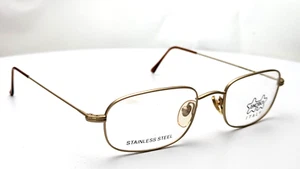 Luxottica Essilor 1271 GPS Rectangle Gold Men Eyeglasses Made in Italy - Picture 1 of 6