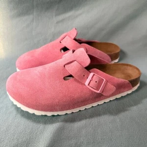 Birkenstock Bosten Clogs Leder-Velours Pink EU 39 UK 6 Narrow Fit / Schmale Pass - Bild 1 von 8
